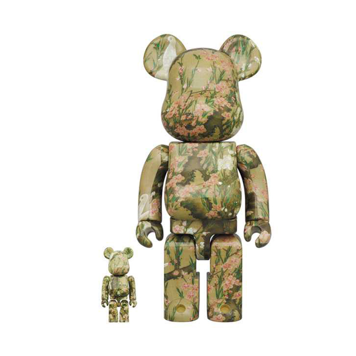 BE@RBRICK 伊藤若冲桃花小禽圖ITO JAKUCHU TOKA SHOKIN-ZU 400%+10