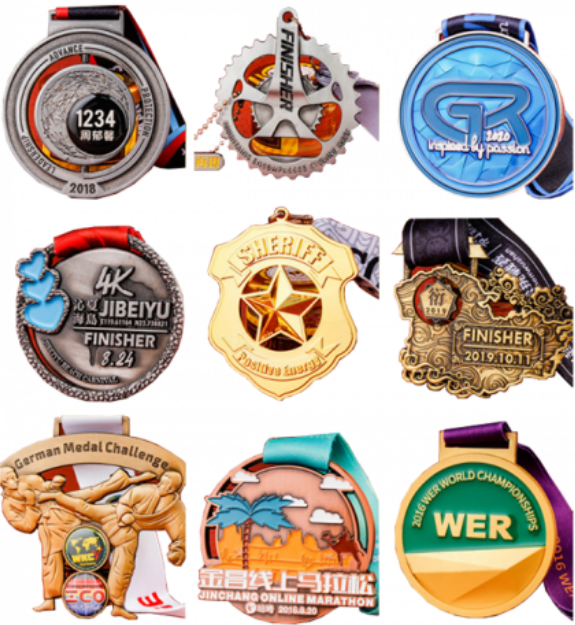 訂制鋅合金烤漆獎章 升級送全彩LOGO A011