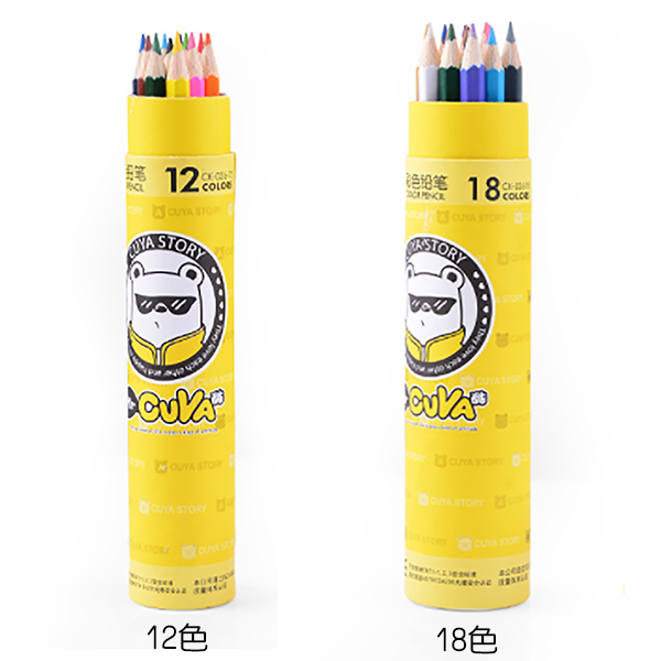 現貨區 12/18色桶裝木顏色筆 CK-036