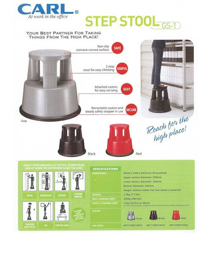 Carl Step Stool GS-1 安全腳踏 (圓形有轆腳凳)