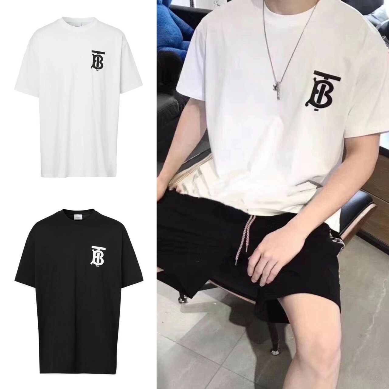 Burberry 經典款 胸口大TB 字體短袖