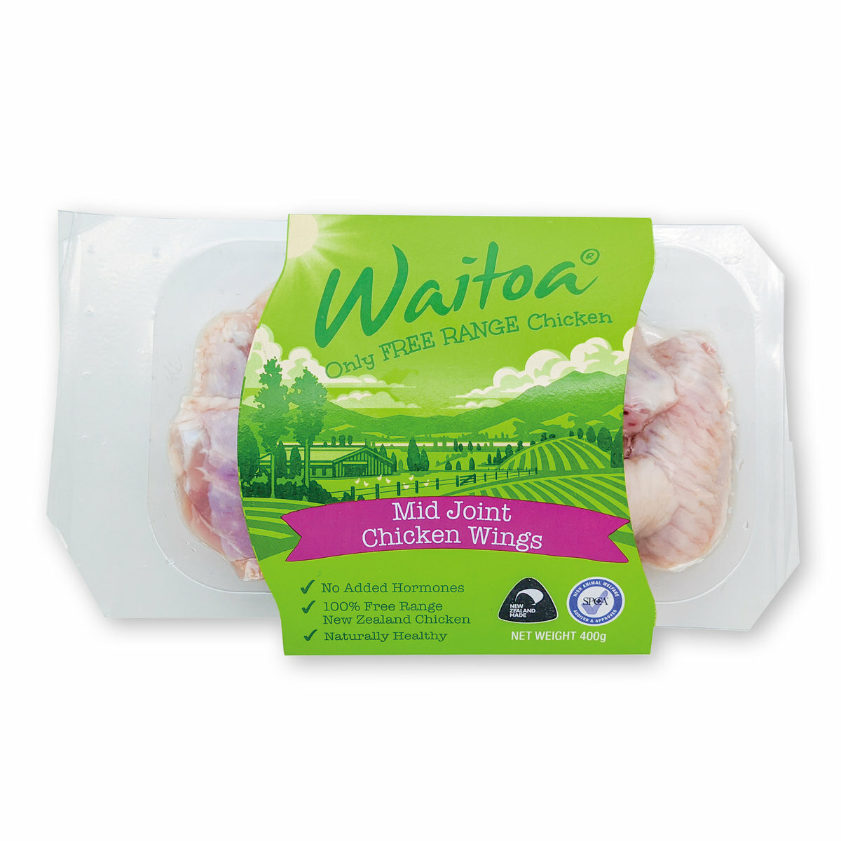 Waitoa - 紐西蘭天然走地無激素雞中翼 #鮮嫩多汁 (約400g) (急凍)