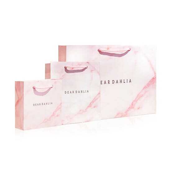 Dear Dahlia Signature Pattern Pink Marble Gift Bag