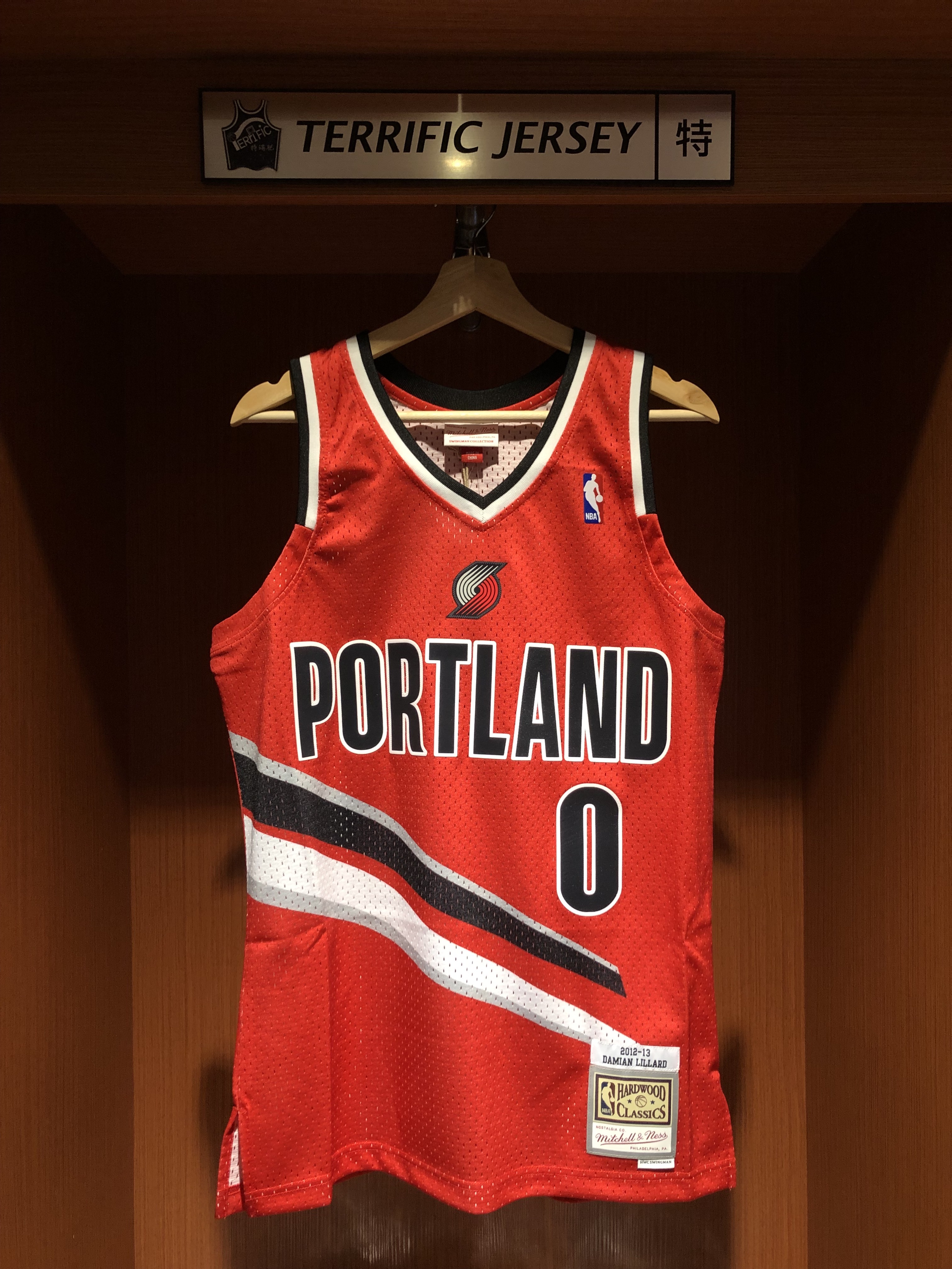 NBA球衣 Damian Lillard 波特蘭拓荒者紅 12-13 M&N Swingman G2 球迷版 熱轉印 全新