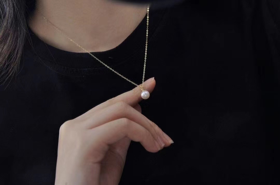 18k金海水Akoya珍珠項鍊