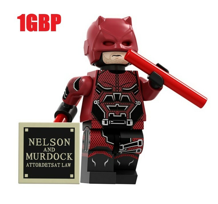 1GBP Special Offer: Zombie Daredevil DC Super Heroes Custom Minifigures Minifigs Fit Lego PG1717