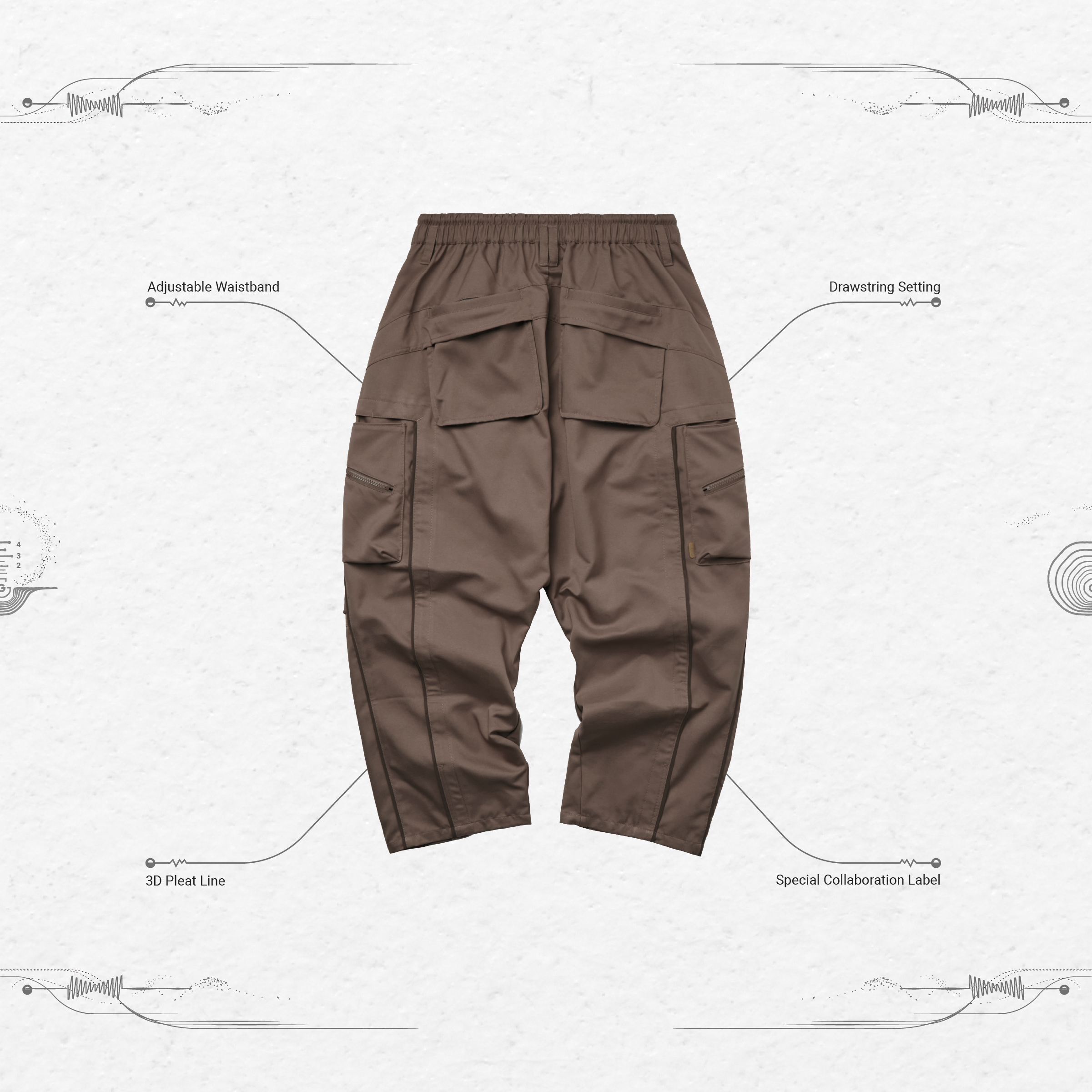 R.M3P - “Versatile” Utility Pants - Tan