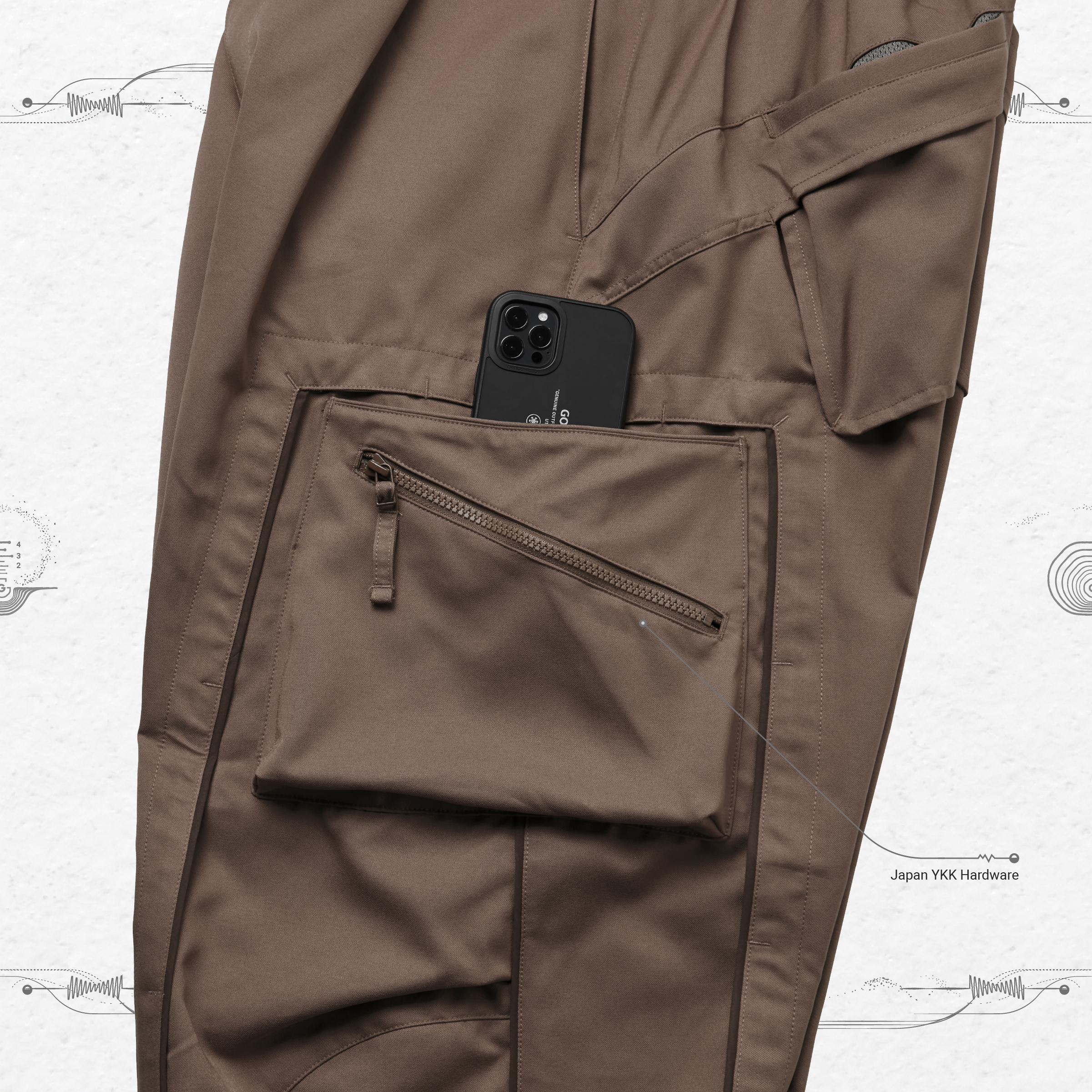 R.M3P - “Versatile” Utility Pants - Tan