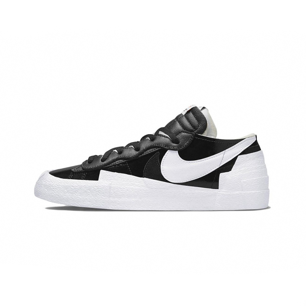Sacai x Nike Blazer Low Black Patent Leather 黑白 DM6443-001
