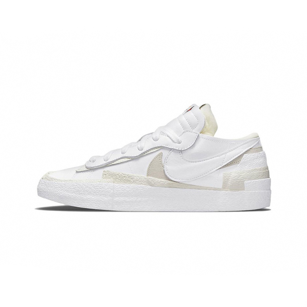 Sacai x Nike Blazer Low White Patent Leather 灰白 DM6443-100