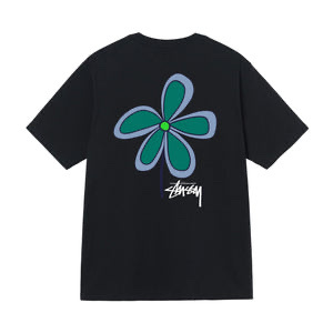 STÜSSY Flower Tee Black