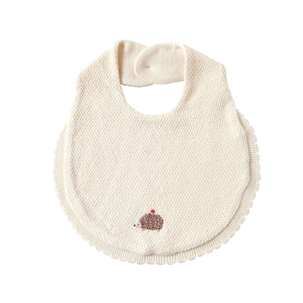[日本製造🇯🇵Made in Japan] Hoppeta plus Organic cotton knit bib Kinari