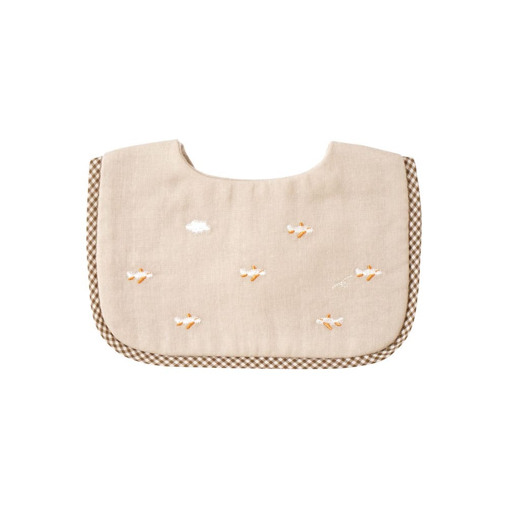 [日本製造🇯🇵Made in Japan] 10mois Hikoki Bib 小飛機刺繡口水肩