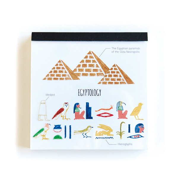 埃及學圖案 方形便條本 ｜日本STUDY HOLIC