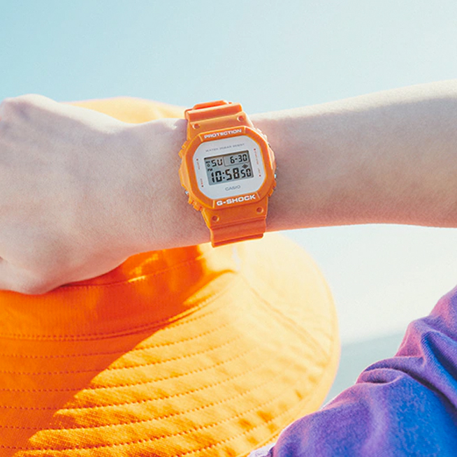 G-Shock Casio Digital Watch 橙色 DW-5600WS-4