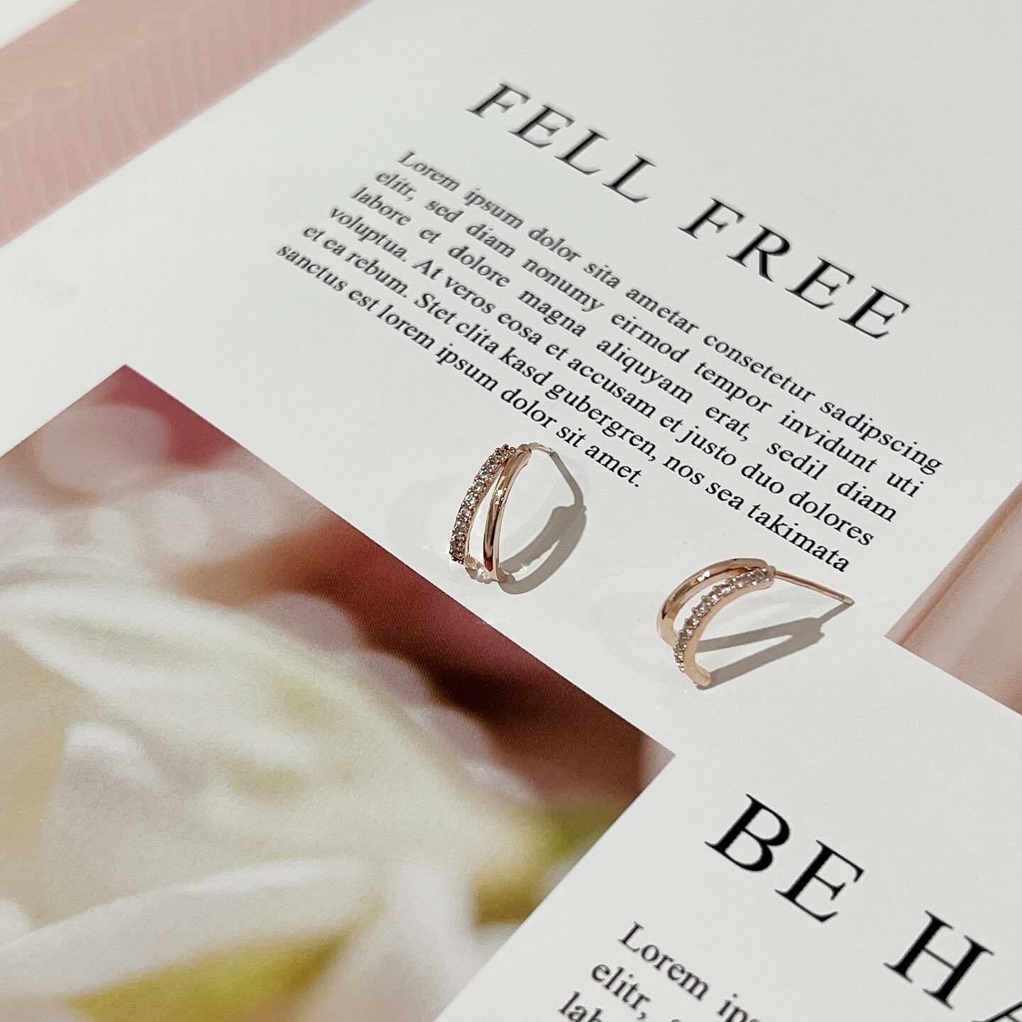 日常閃爍。925銀針耳環