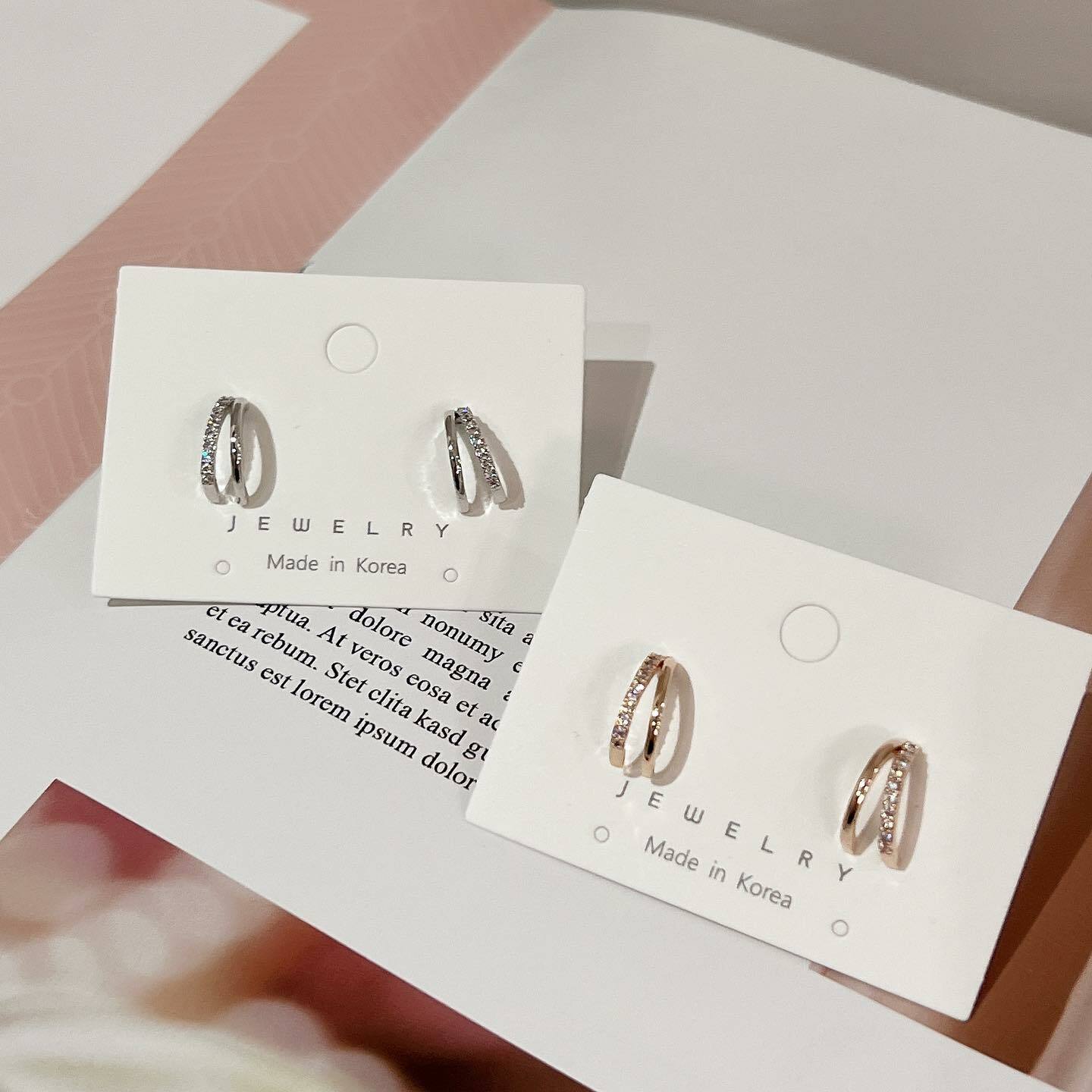 日常閃爍。925銀針耳環