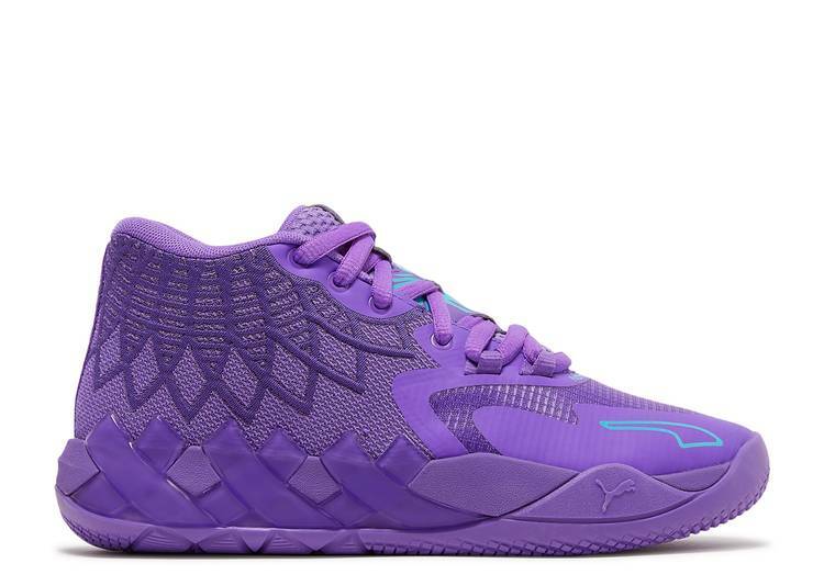 PUMA MB.01 Basketball Shoes JR in Purple Glimmer/Blue Atoll - 376886-10
