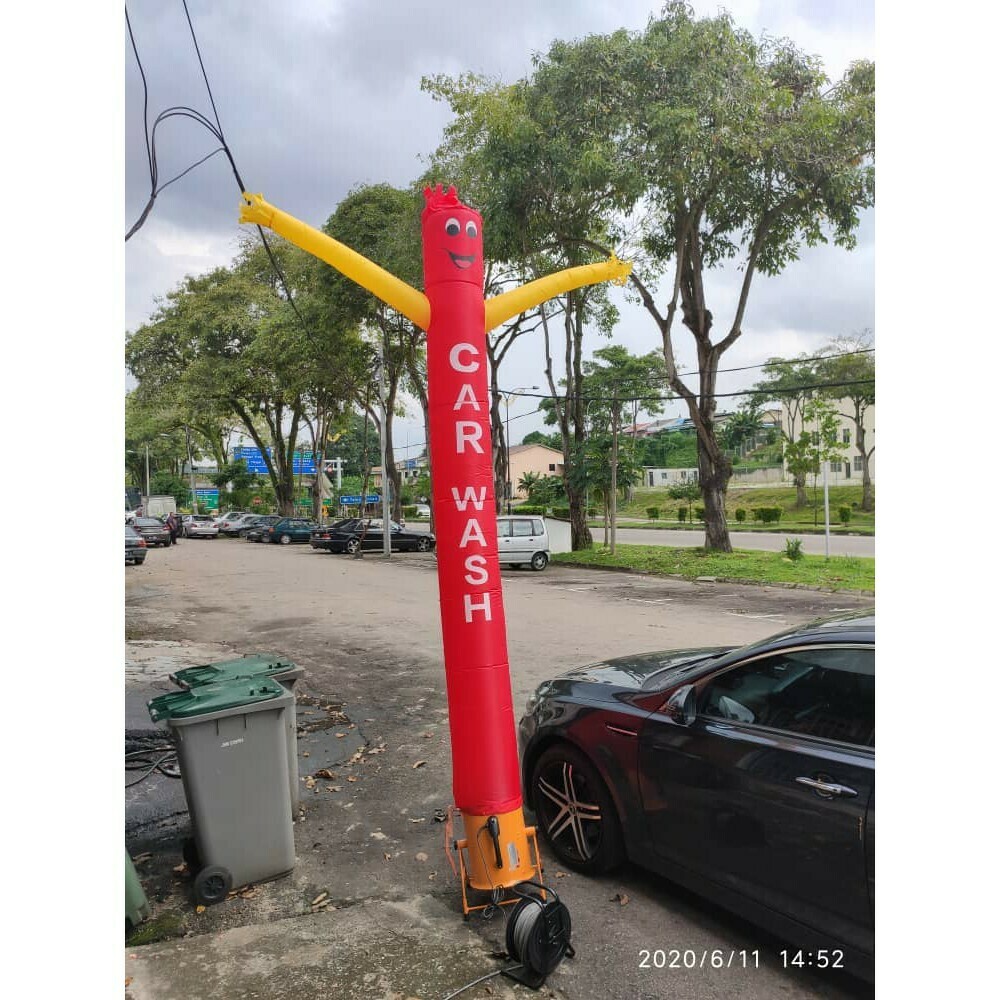 Sky Dancer Car Wash for 12inch blower 2 Side Printing *Ready Stock*