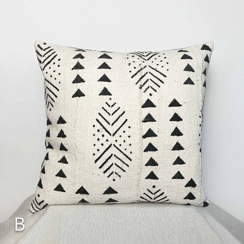 泥染抱枕｜棉白｜馬利