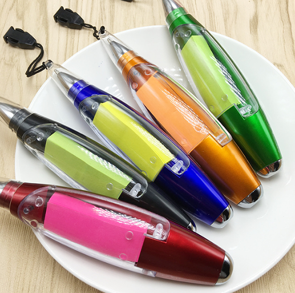 掛繩便簽紙LED燈光圓珠筆 CY007R