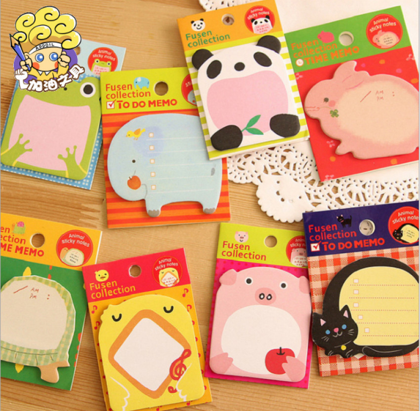 韓國文具 開心zoo創意便簽本 G3