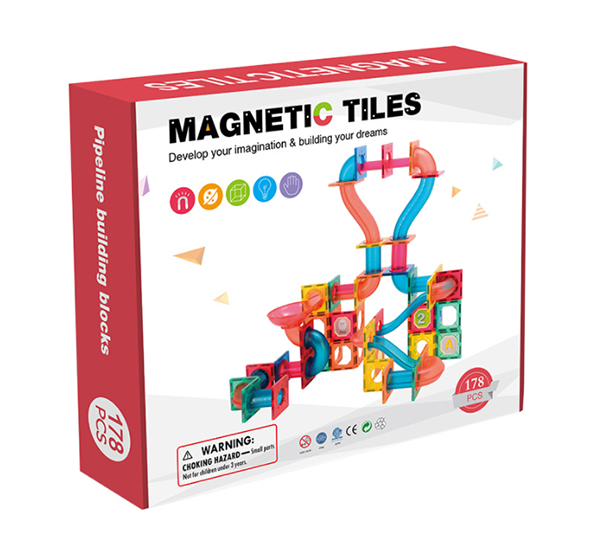 彩窗磁力片軌道滾珠積木(178PCS) LZW2787-178