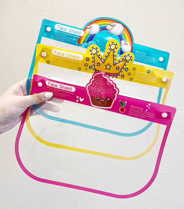 現貨區 兒童卡通防疫面罩帽 QD003