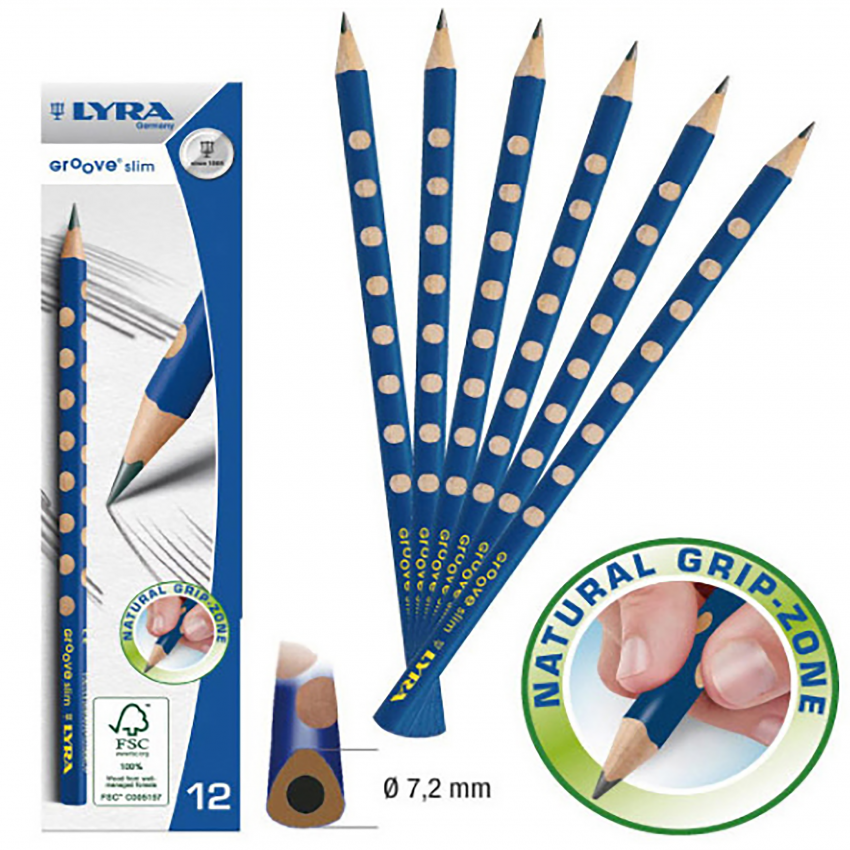 LYRA德國矯正握姿三角型HB無毒洞洞筆(12pcs) LYRA1760100