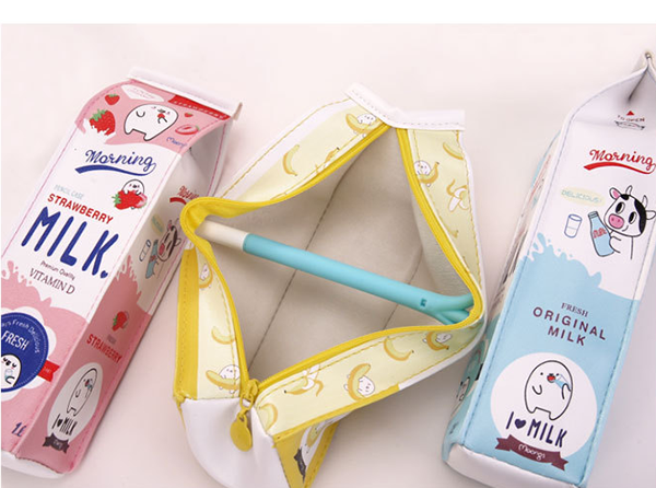 牛奶盒大容量筆袋 611