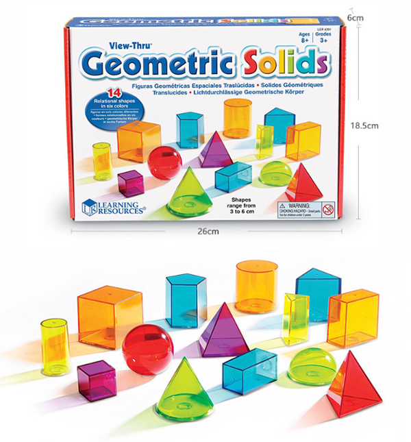美國Learning Resources幾何透光立體組合積木 A132