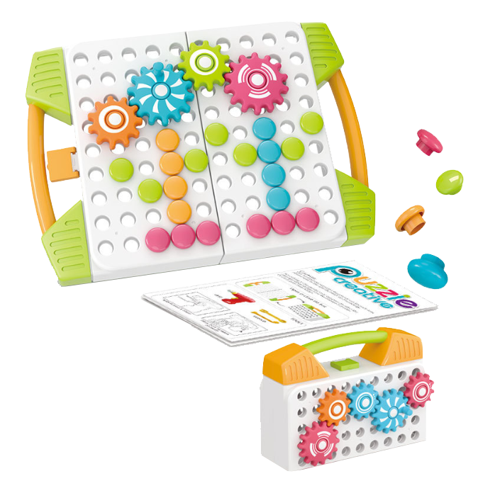 STEM齒輪積木組裝手提箱 1875