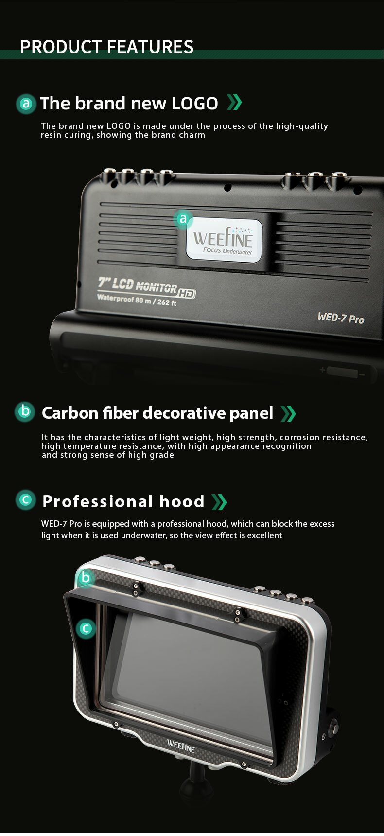 Weefine Wed-7 PRO Underwater Monitor