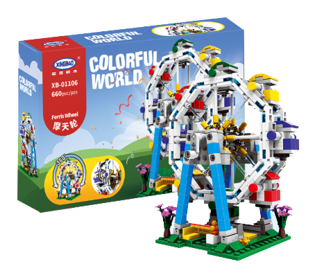 現貨區 彩色摩天輪模型積木 JM7106