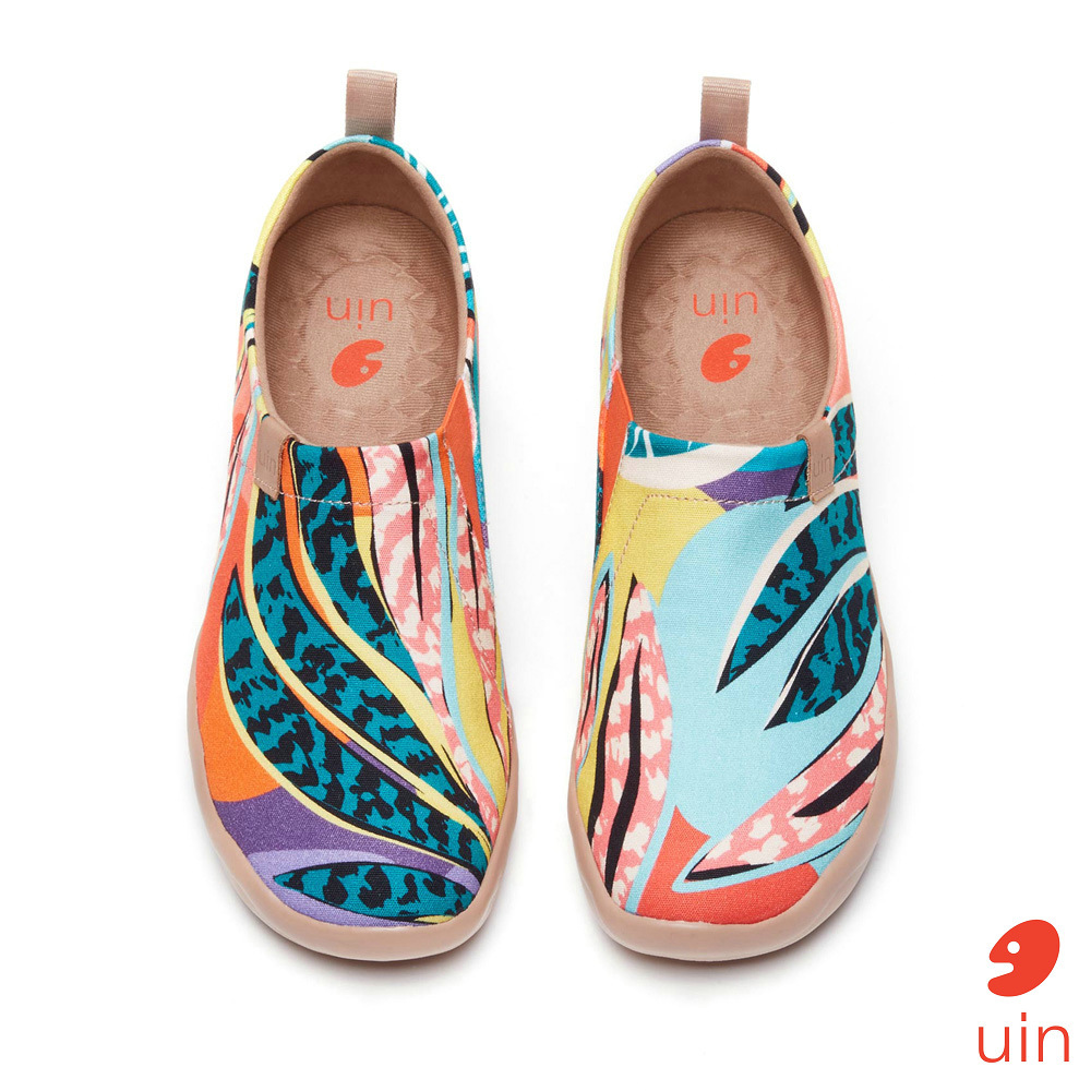 【 Uin 】西班牙原創設計 | 葉紋 彩繪鞋 休閒鞋 女鞋 懶人鞋