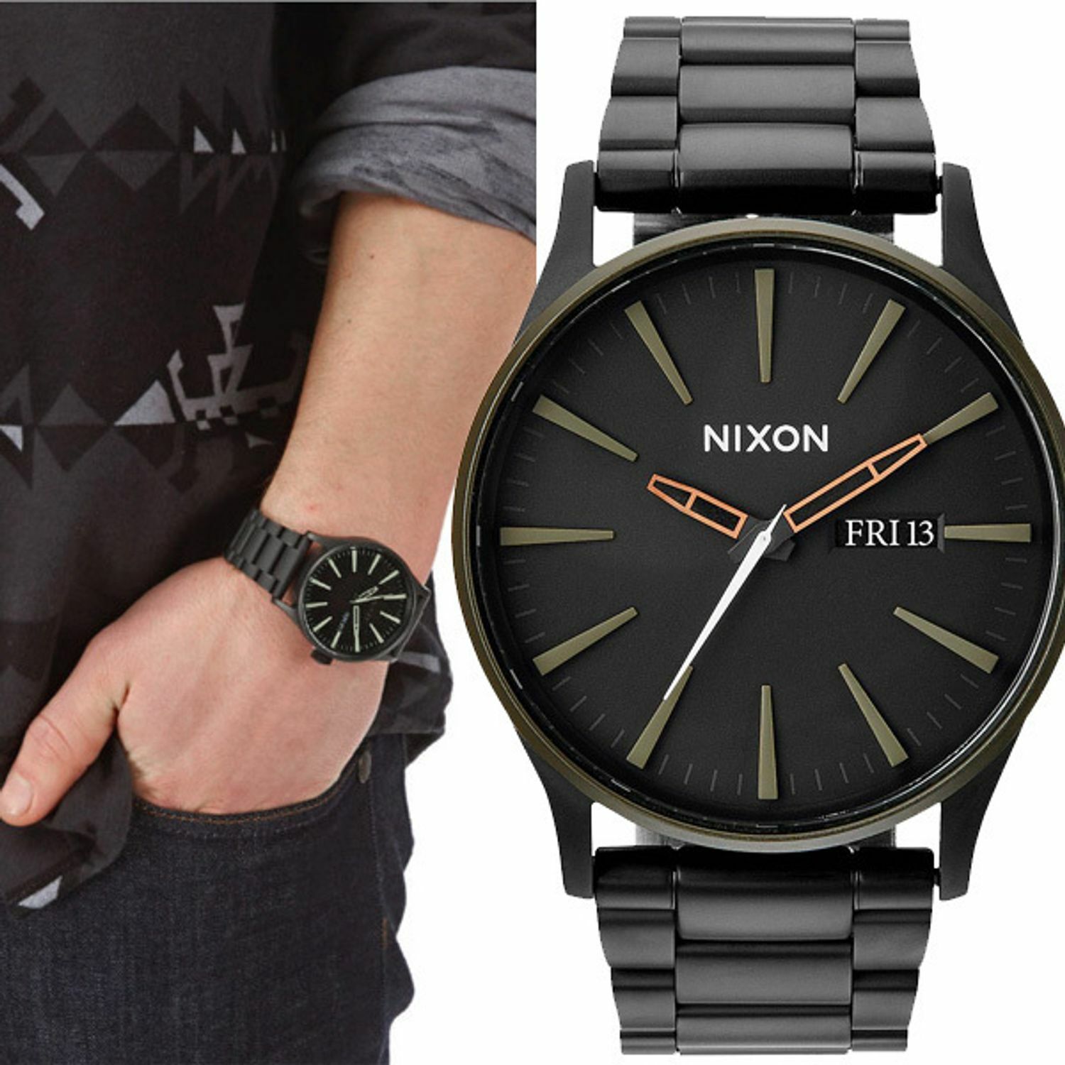 萬年鐘錶 - NIXON 尼克森  SENTRY SS  衝浪錶  A356-1530 錶徑42MM