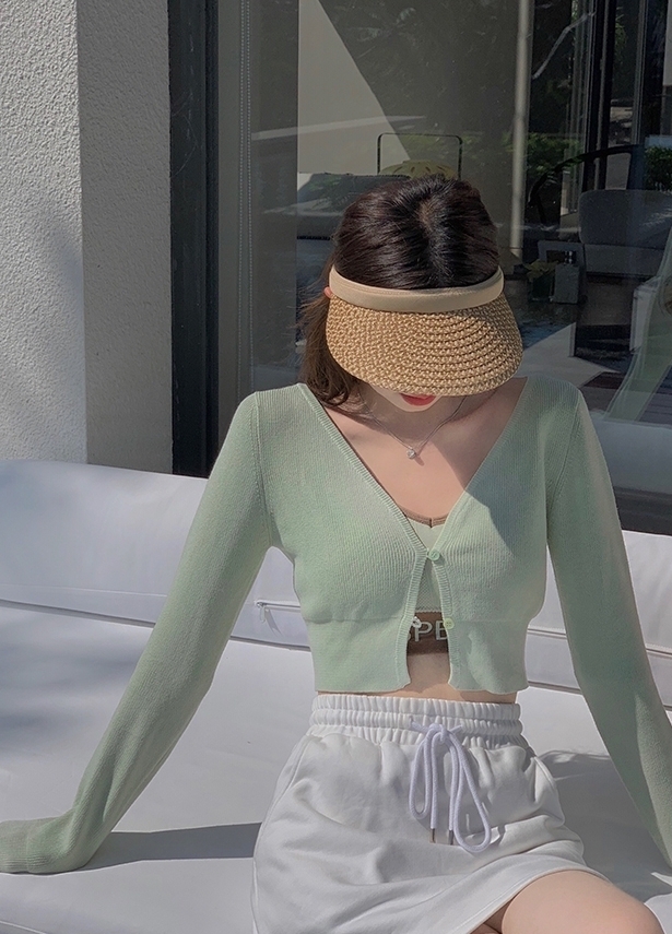 【最後現貨】甜辣公主 雙釦 輕薄針織 開襟衫 長袖 防曬 上衣