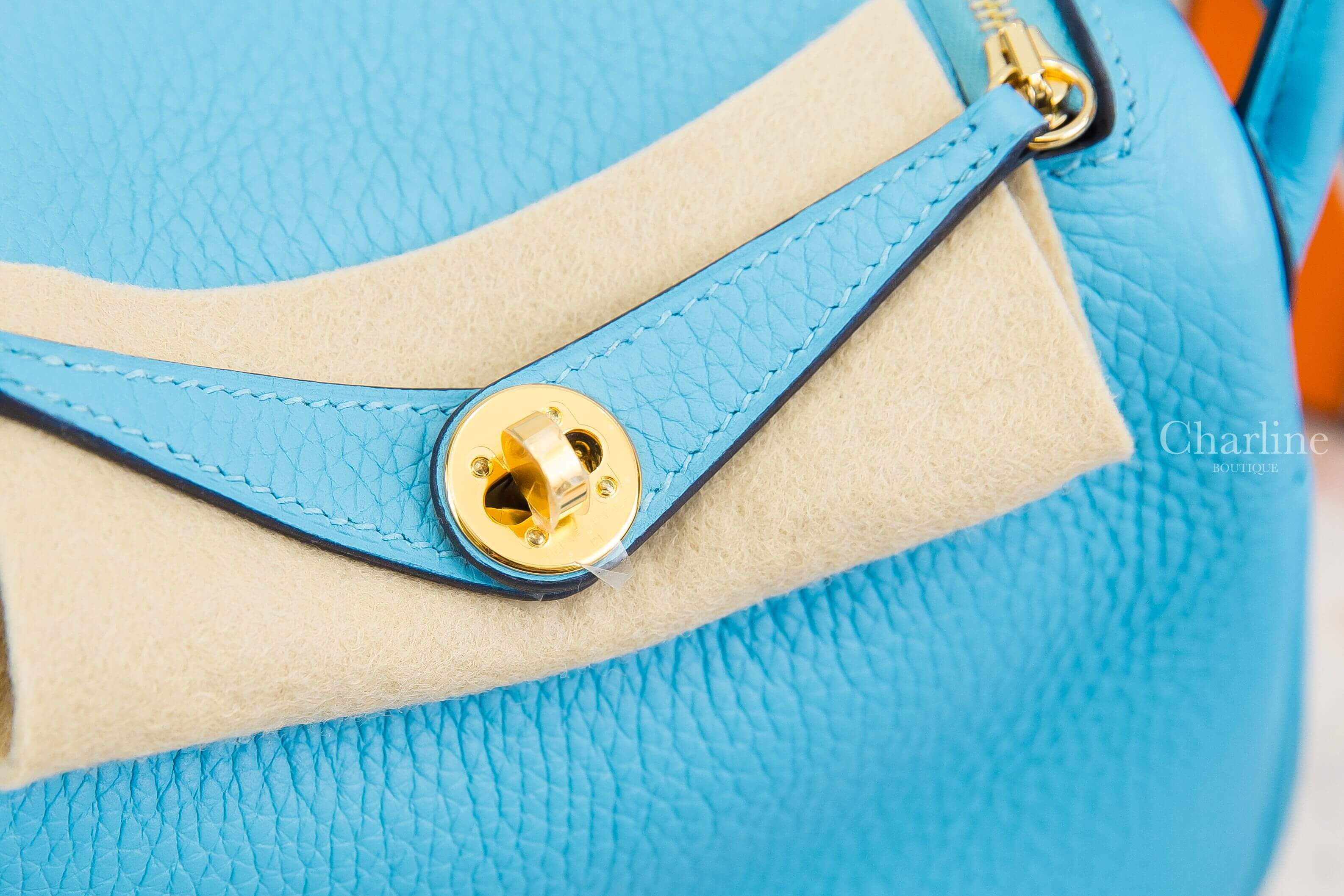 Hermès Lindy Mini P3 Bleu Du Nord Taurillon Clemence 北方藍金釦