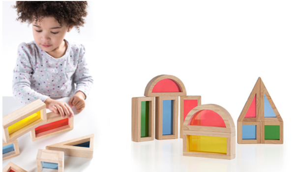 木制彩虹積木(10塊裝) QG3015