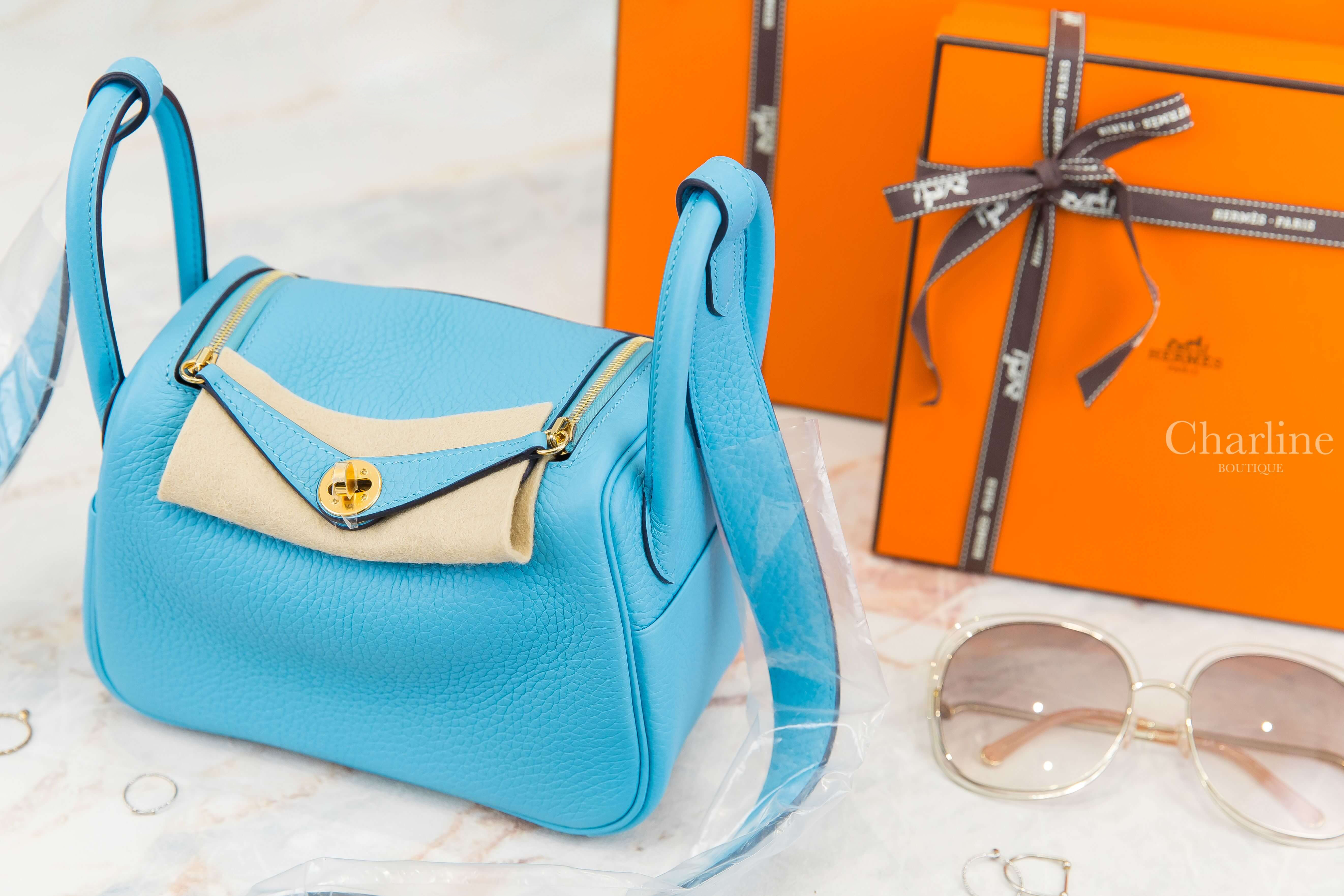 Hermès Lindy Mini P3 Bleu Du Nord Taurillon Clemence Z刻北方藍金釦-Charline Boutique 精品代購