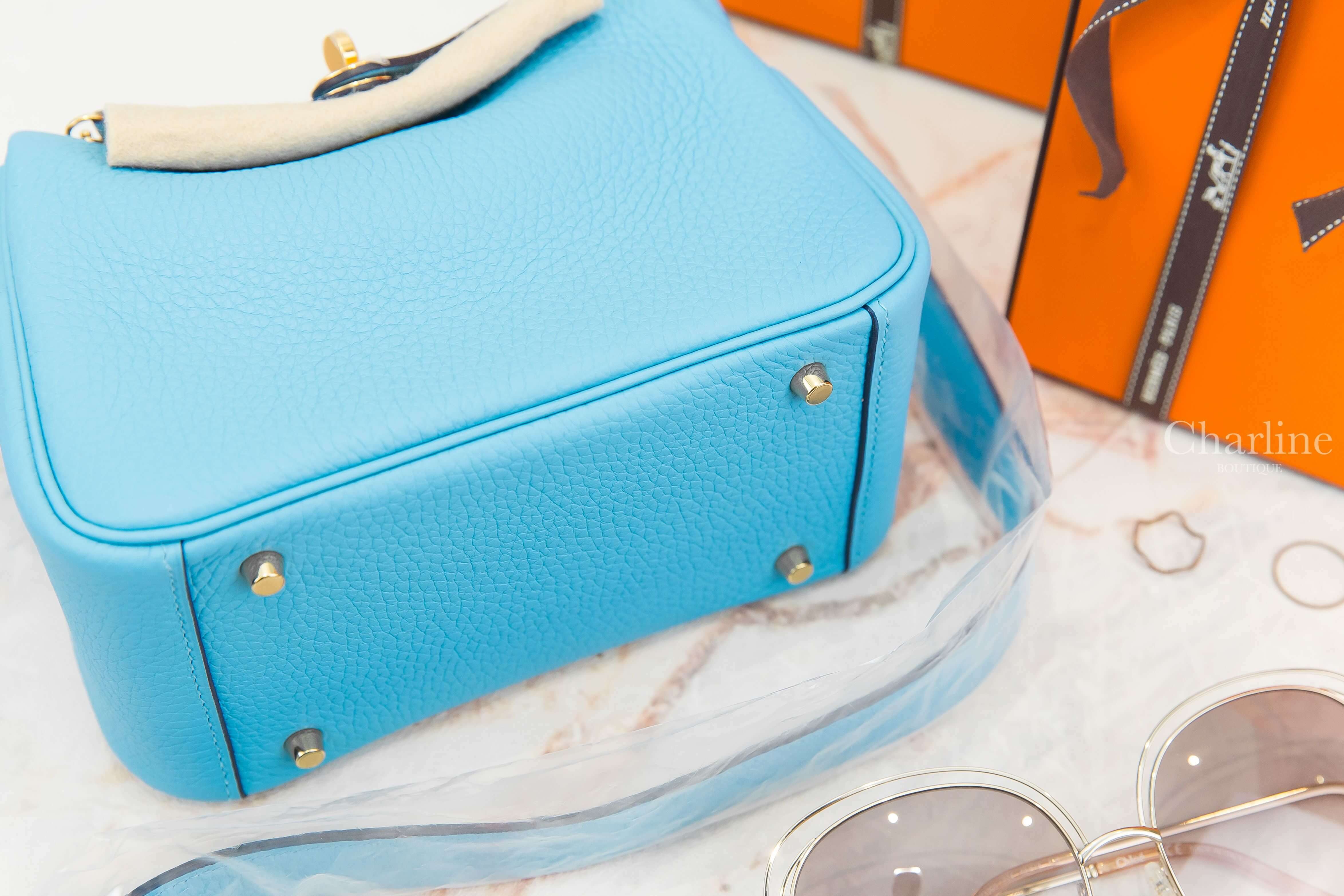 Hermès Lindy Mini P3 Bleu Du Nord Taurillon Clemence Z刻北方藍金釦-Charline Boutique 精品代購