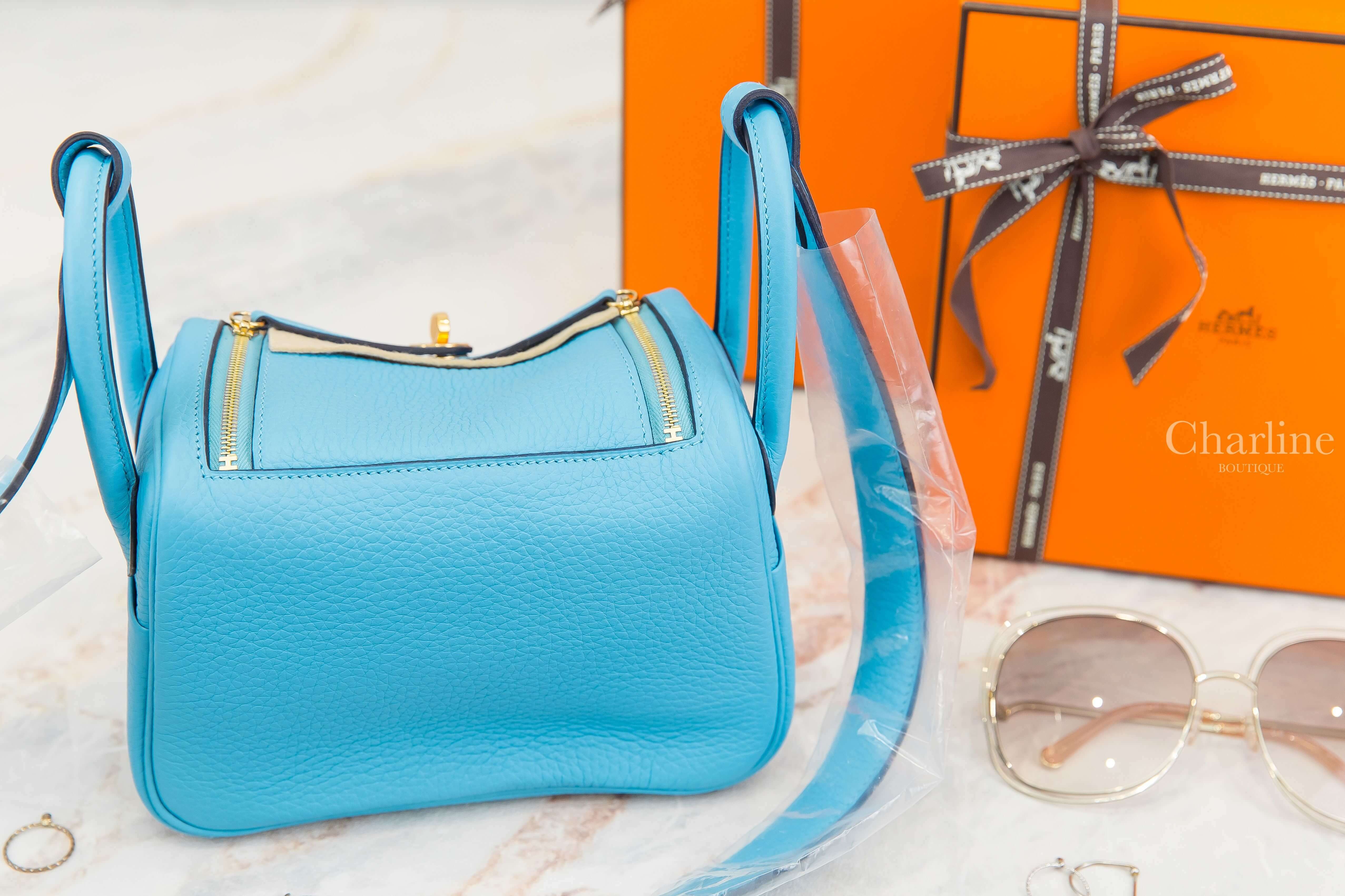 Hermès Lindy Mini P3 Bleu Du Nord Taurillon Clemence Z刻北方藍金釦-Charline Boutique 精品代購
