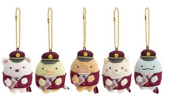 日本限定-角落生物 阪急線車長手玉[白熊/貓咪/企鵝/豬扒/恐龍]