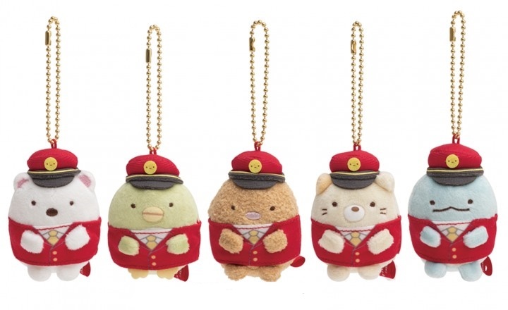 日本限定-角落生物 京急線車長手玉[白熊/貓咪/企鵝/豬扒/恐龍]