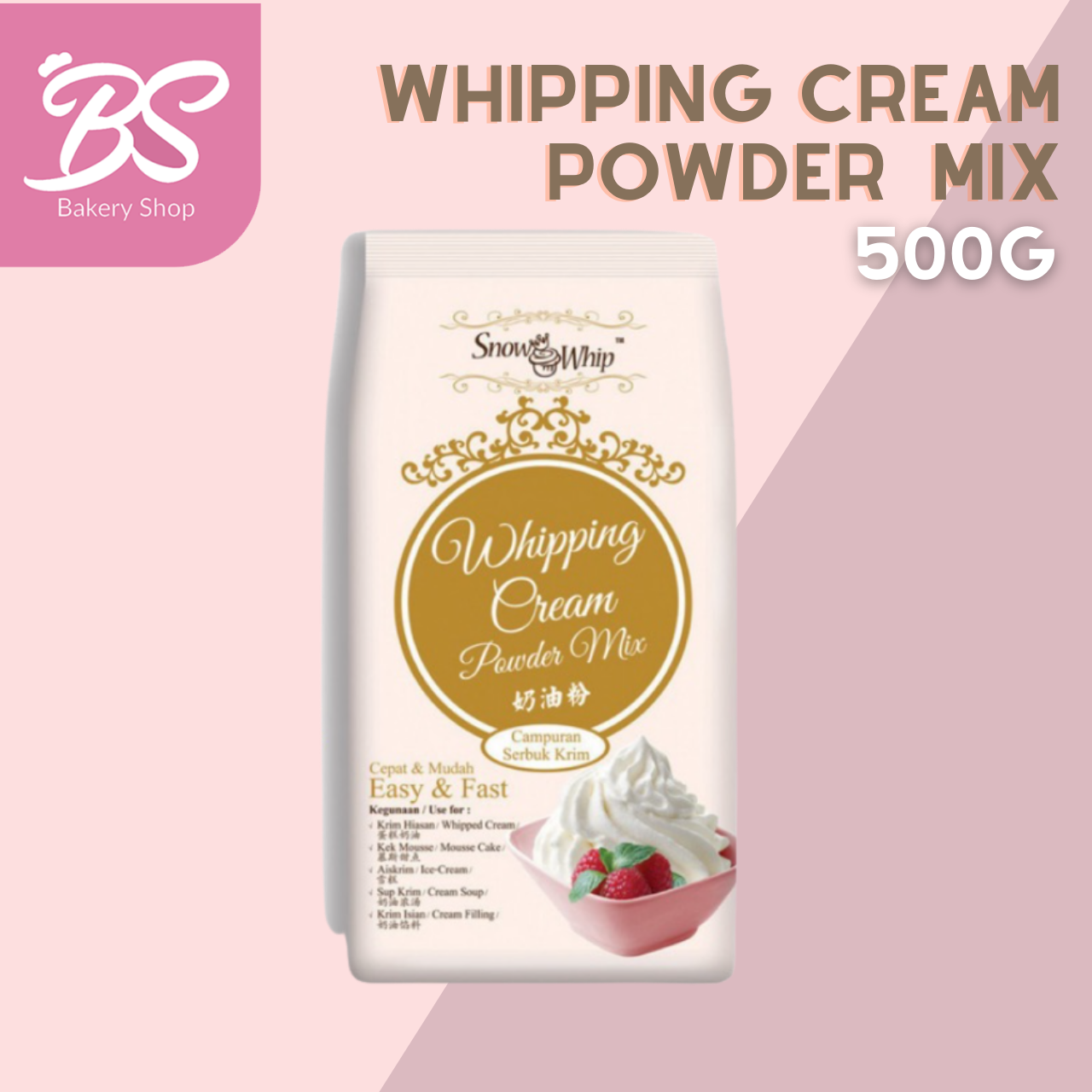 Snow Whip Whipping Cream Powder Mix 500g