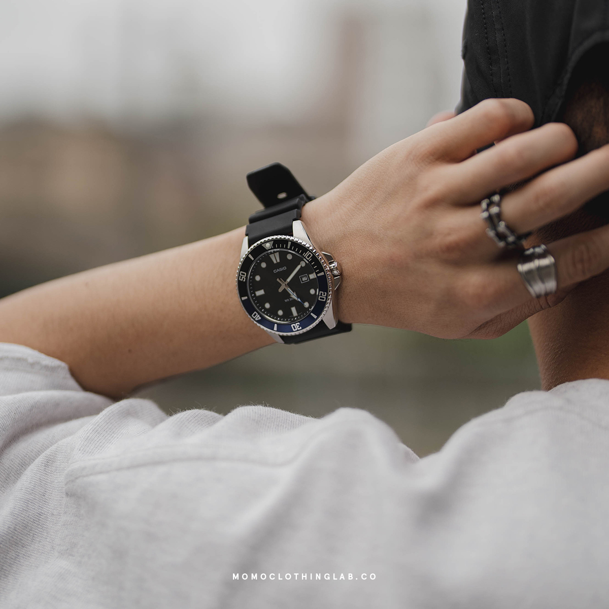 CASIO 新槍魚類勞力士水鬼風格休閒錶 MDV-107