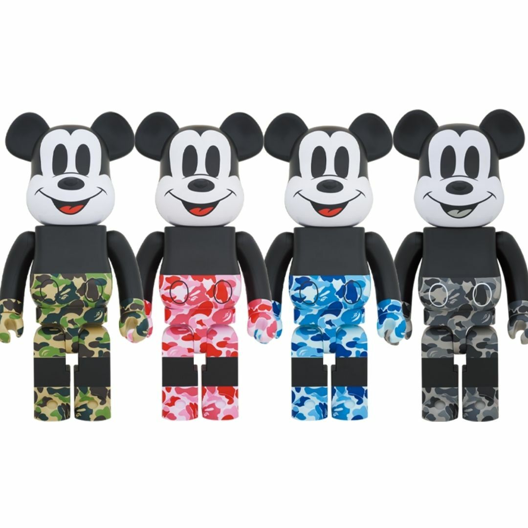 BE@RBRICK BAPE (R) MICKEY MOUSE 1000% 4pcs Set