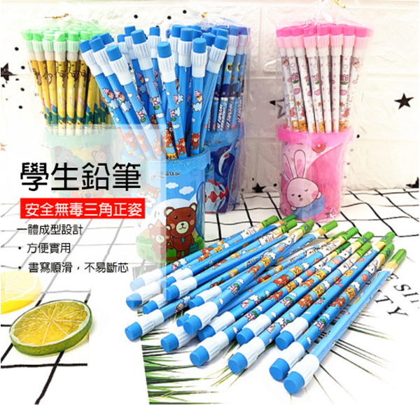 現貨區 48支筒裝卡通木鉛筆 55132