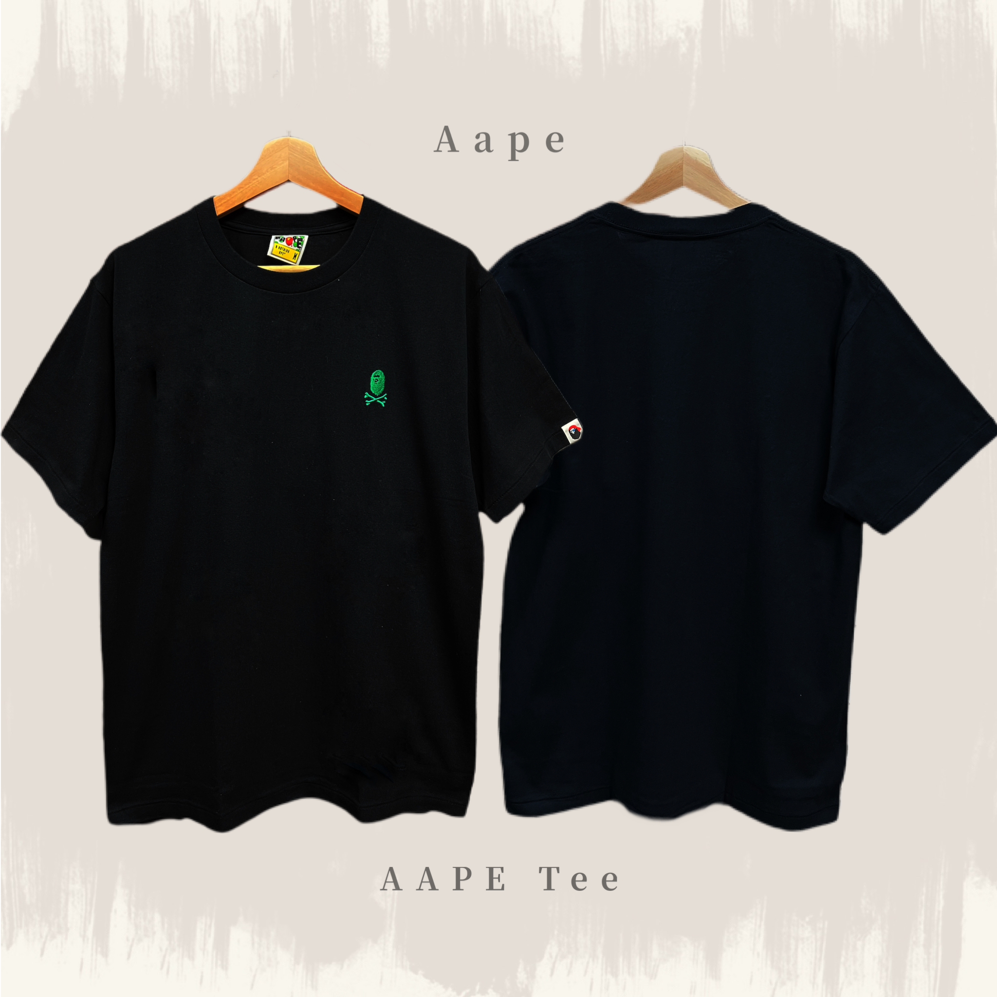 APE A BATHING APE PIRATE 海盜LOGO 黑綠男款黑短TEE 短袖