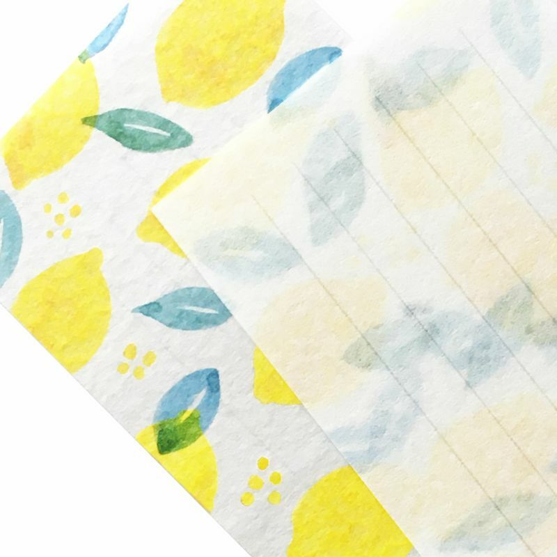 Furukawashiko Letter and Envelope Set－Summer Today's Letter Series | Lemon (Japanese Stationery Brand)